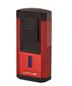Lotus Lotus Duke Triple PinPoint Torch with Cutter Red & Black