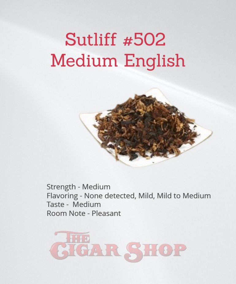 Sutliff Sutliff 502 Medium English Pipe Tobacco Bulk 1 lb.