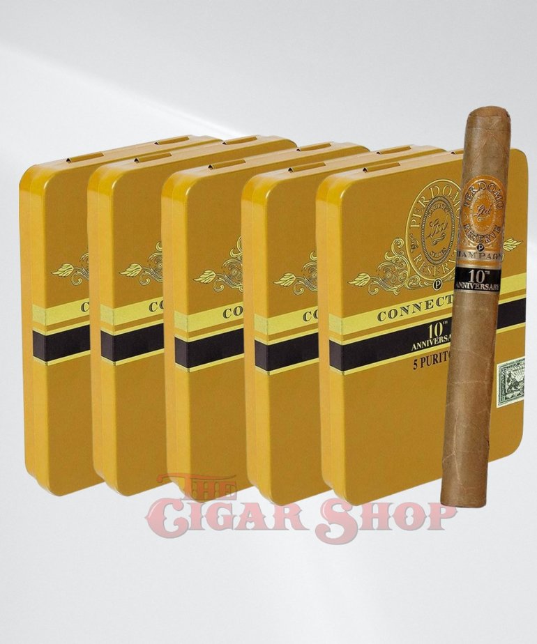 Perdomo Perdomo Reserve 10-Year Champagne Puritos 4x38 Tin of 5 Sleeve of 5