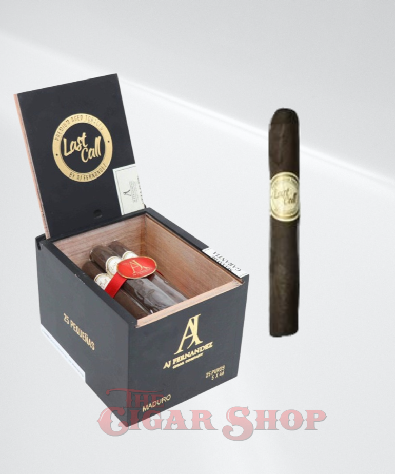 Last Call by AJ Fernandez Maduro Pequenas 5x46 Box of 25