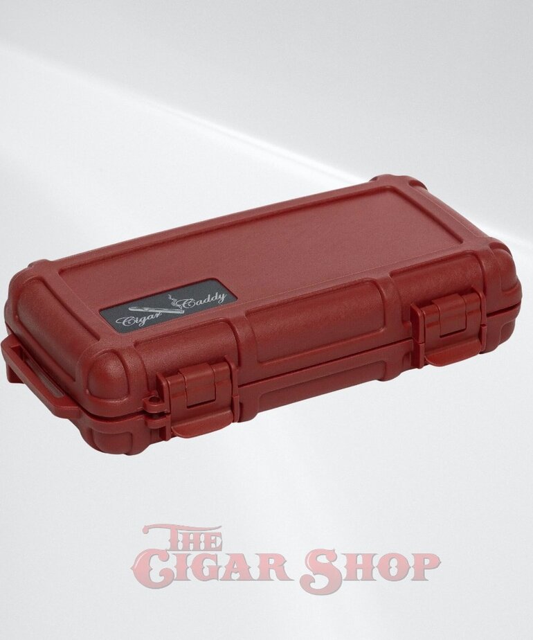 Cigar Caddy 5-Count Red Travel Humidor