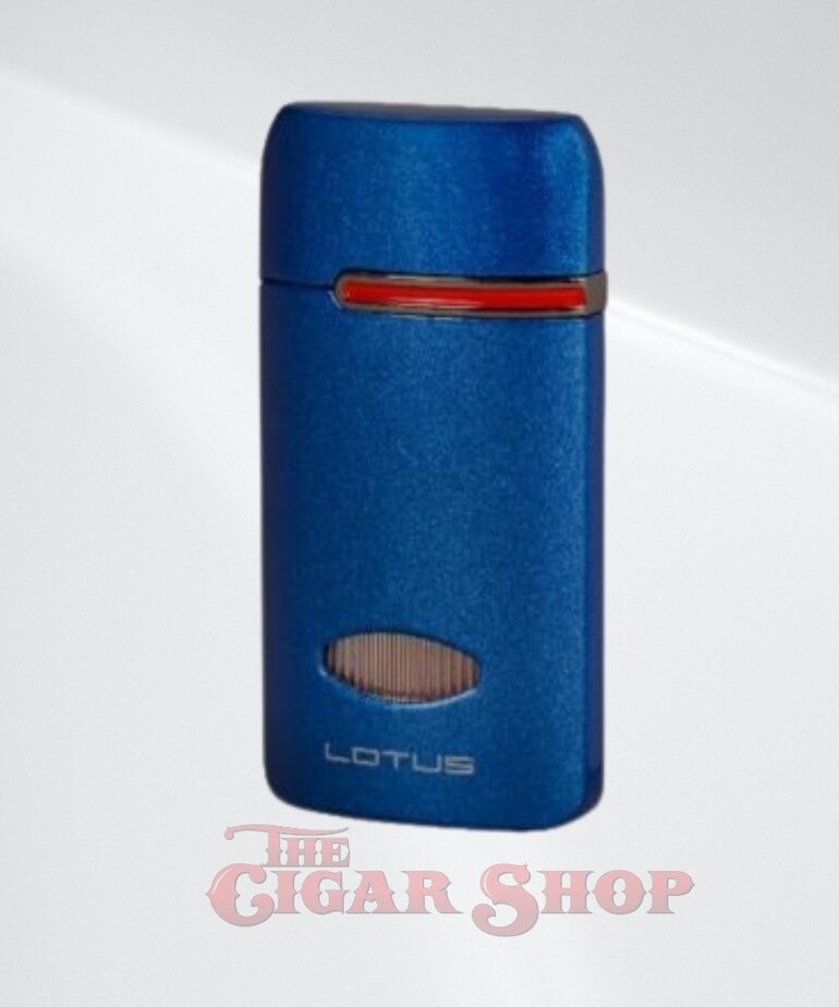 Lotus Matrix Triple Torch lighter with Punch - Blue