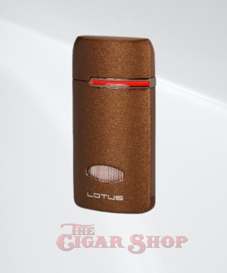Lotus Matrix Triple Torch lighter with Punch - Brown