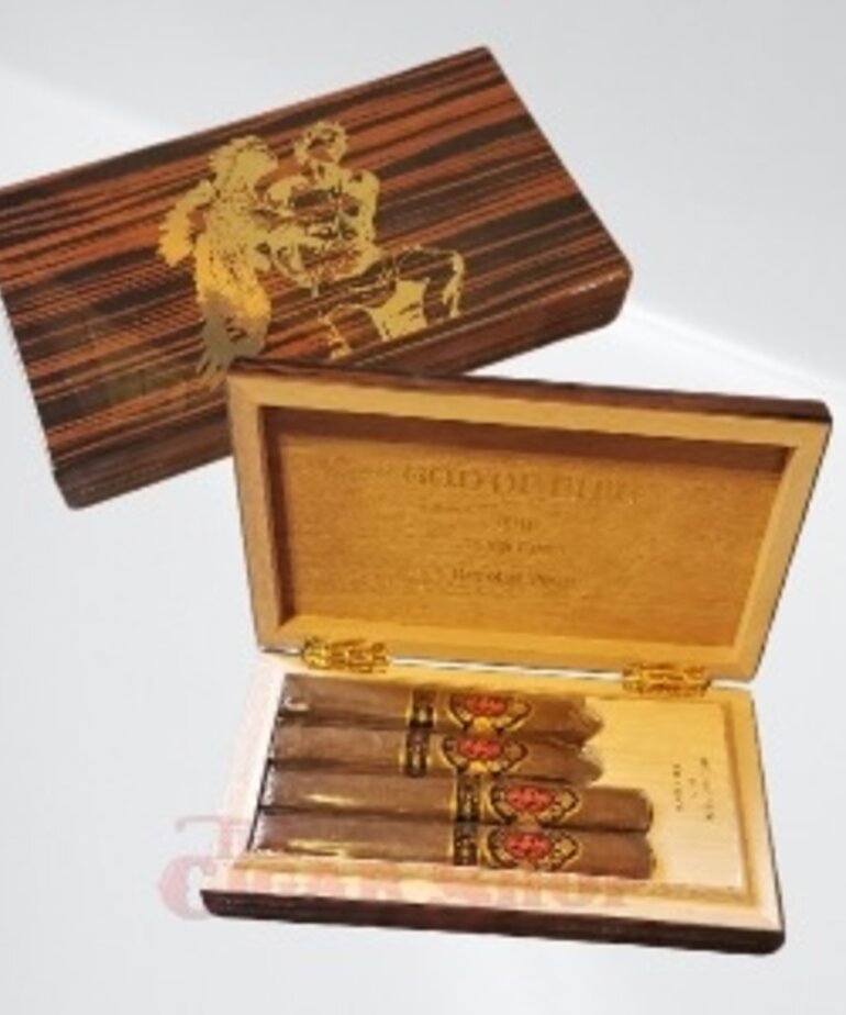 God of Fire God of Fire KKP Special Reserve 4-Cigar Assortment in Macassar Custom Box