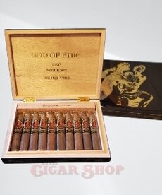 God of Fire God of Fire KKP Special Reserve Piramide 58x5.25 Black Lacquer Box of 10 Cigars