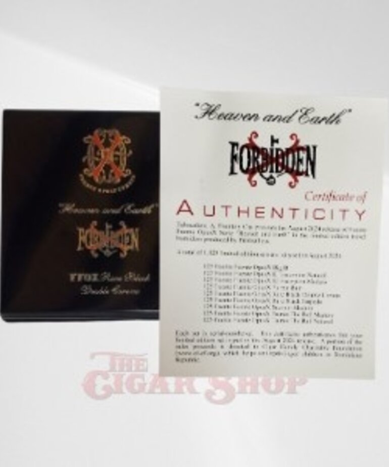 Fuente Fuente OpusX Heaven and Earth Rare Black Double Corona 7 5/8x49 Box of 10