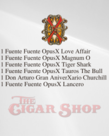 Fuente Fuente OpusX Opus6 Black Travel Humidorr with 6 Cigars