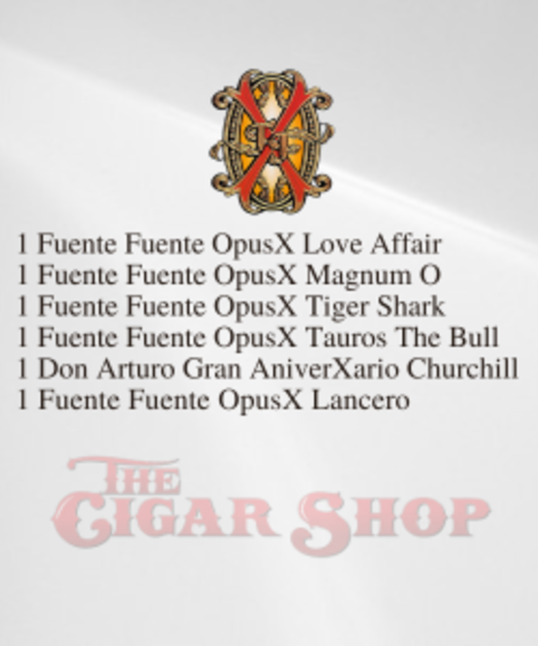 Fuente Fuente OpusX Opus6 Black Travel Humidorr with 6 Cigars