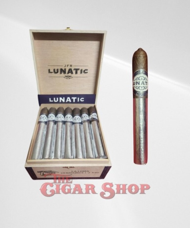 JFR JFR Lunatic Maduro Round Head Pie Terminado Pigtail 6.5x60 Box of 28