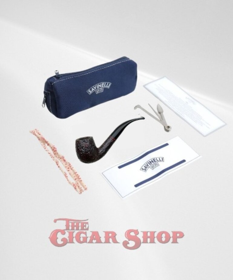 Savinelli 601 Rusticated Pipe Starter Kit with Accessories