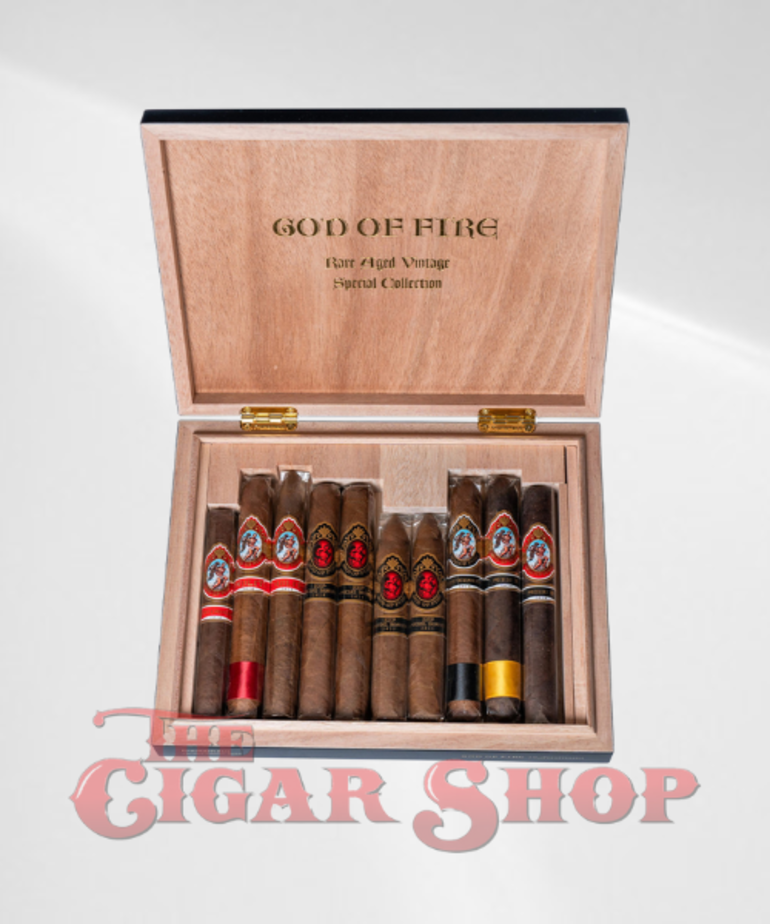 God of Fire God of Fire KKP Never Back Down & Special Reserve 10-Cigar Assortment in Macassar Box