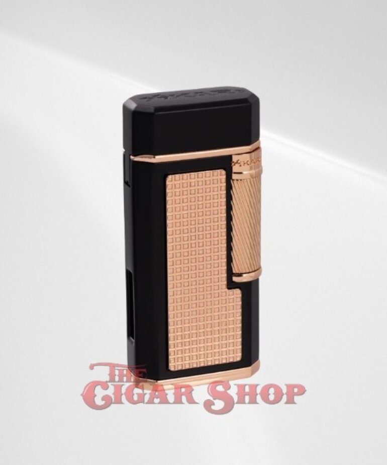 Xikar Ardore Double Soft Flame Lighter - Black and Rose