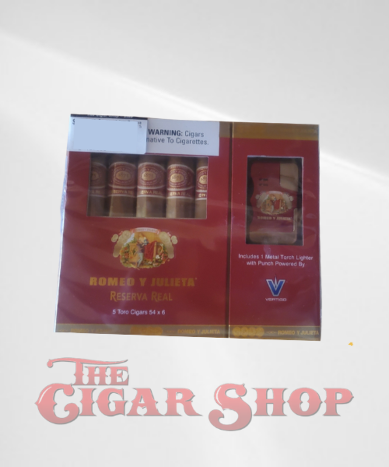 Romeo y Julieta Romeo y Julieta Reserva Real Toro 6x54 Pack of 5 with Vertigo Torch