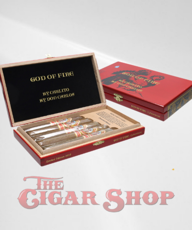 God of Fire God of Fire by Don Carlos and Carlito Assortment Box of 5Fire by Don Carlos and Carlito Assortment Box of 5