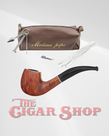 Molina Molina Pipe - Starter Kit Smooth Light Brown Bent Billiard (9mm)