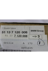 BMW Genuine front grill right for BMW E-90 E-91 with chrome frame.