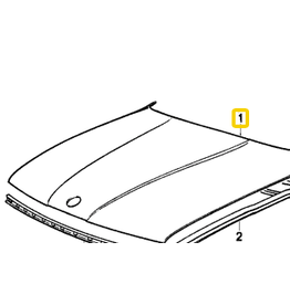 BMW Engine hood for BMW 5 series E-34 525 530 M5
