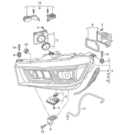 Audi Headlight right matrix for Audi Q5 Euro models (new open box)