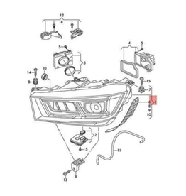 Audi Farol esquerdo matrix para Audi Q5 modelo europeu