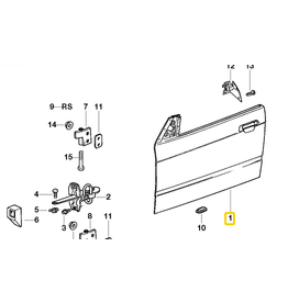 BMW NOS front door left for BMW E-36 coupe convertible