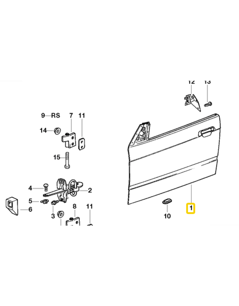 BMW Porta dianteira esquerda para BMW E-36 coupe/conversivel