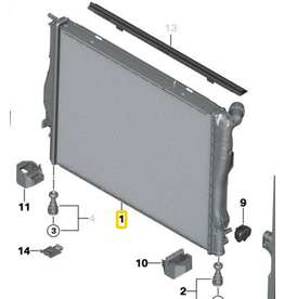 BMW Radiator for BMW E-81 E-87 E-90 X1 Z4