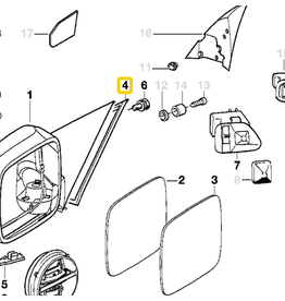 BMW Right window guide for BMW E-36