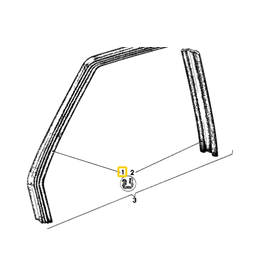 BMW Front window guide for BMW E-12