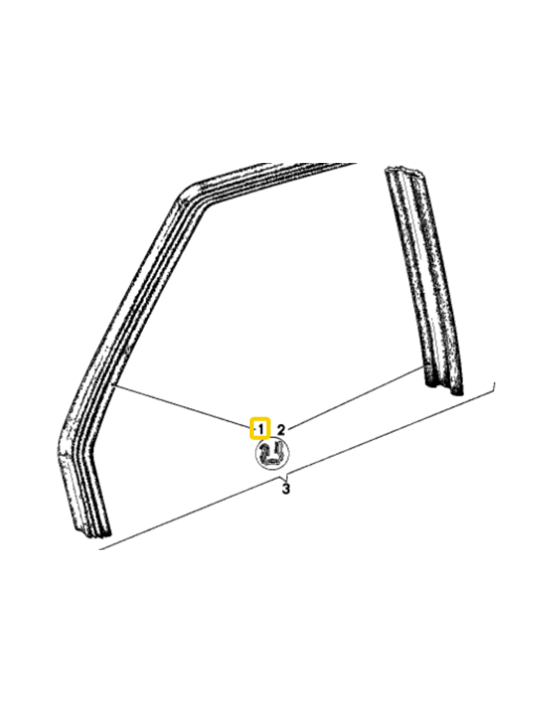 BMW Front window guide for BMW E-12