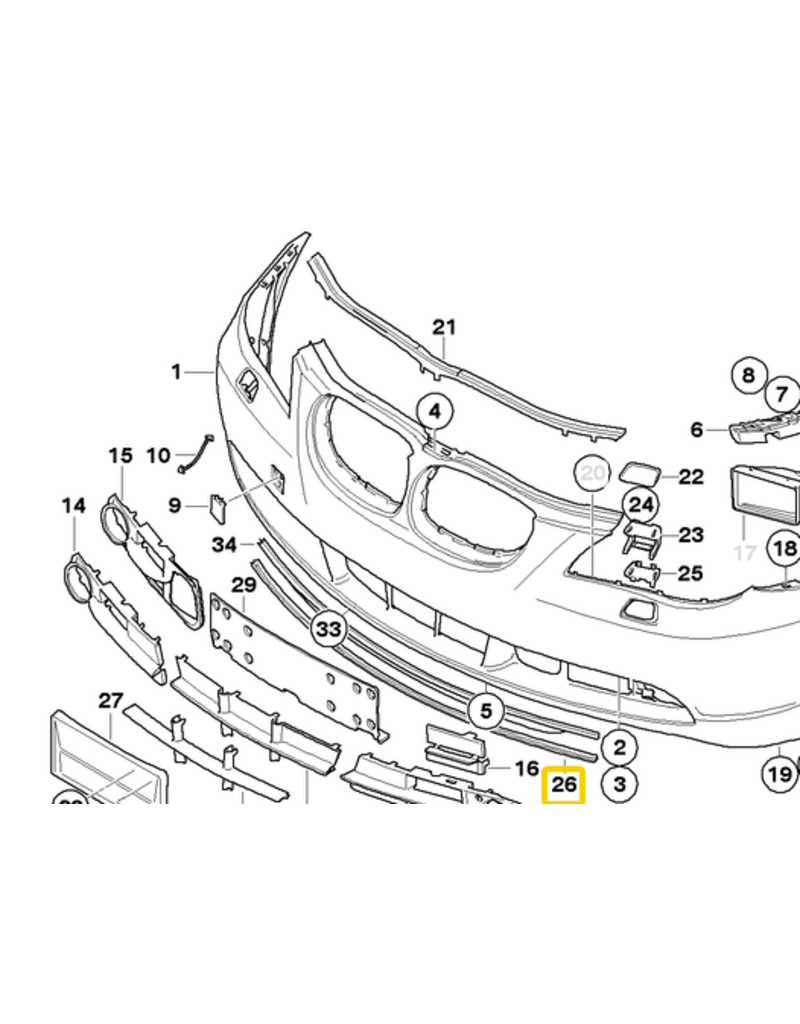 BMW Front bumper lower lip spoiler for BMW E-60