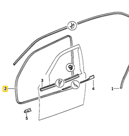BMW Front pass door seal for BMW E-36