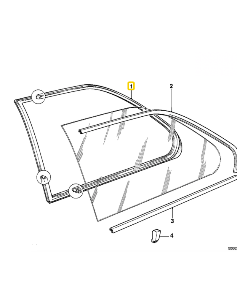 BMW Vedacao janela traseira esquerda para BMW E-30