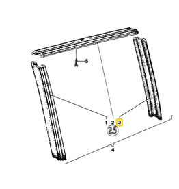 Rear right widow guide for BMW 5 series E-12