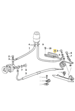 BMW Hydraulic steering return pipe with cooling coil for BMW E-36