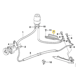 BMW Power steering hose with coil  for BMW E-36