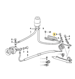 BMW Power steering hose (without coil) for BMW E-36