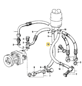 BMW Mangueira de retorno da direcao hidraulica para BMW E-30