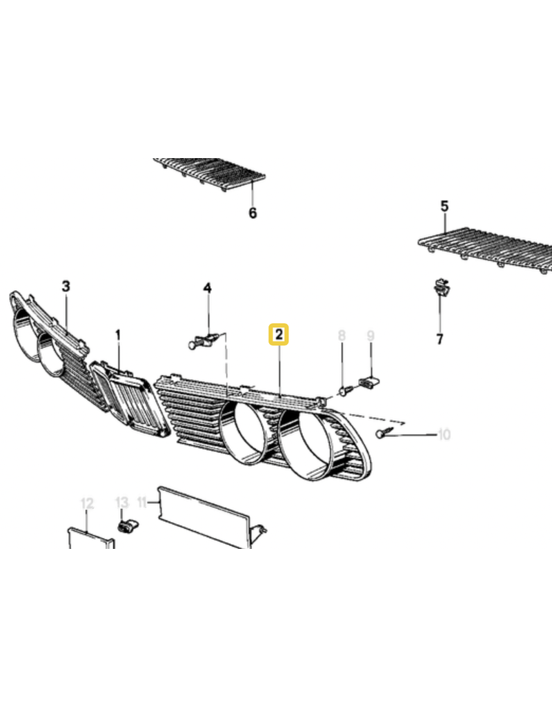 BMW Headlamp front left grill for BMW E-28