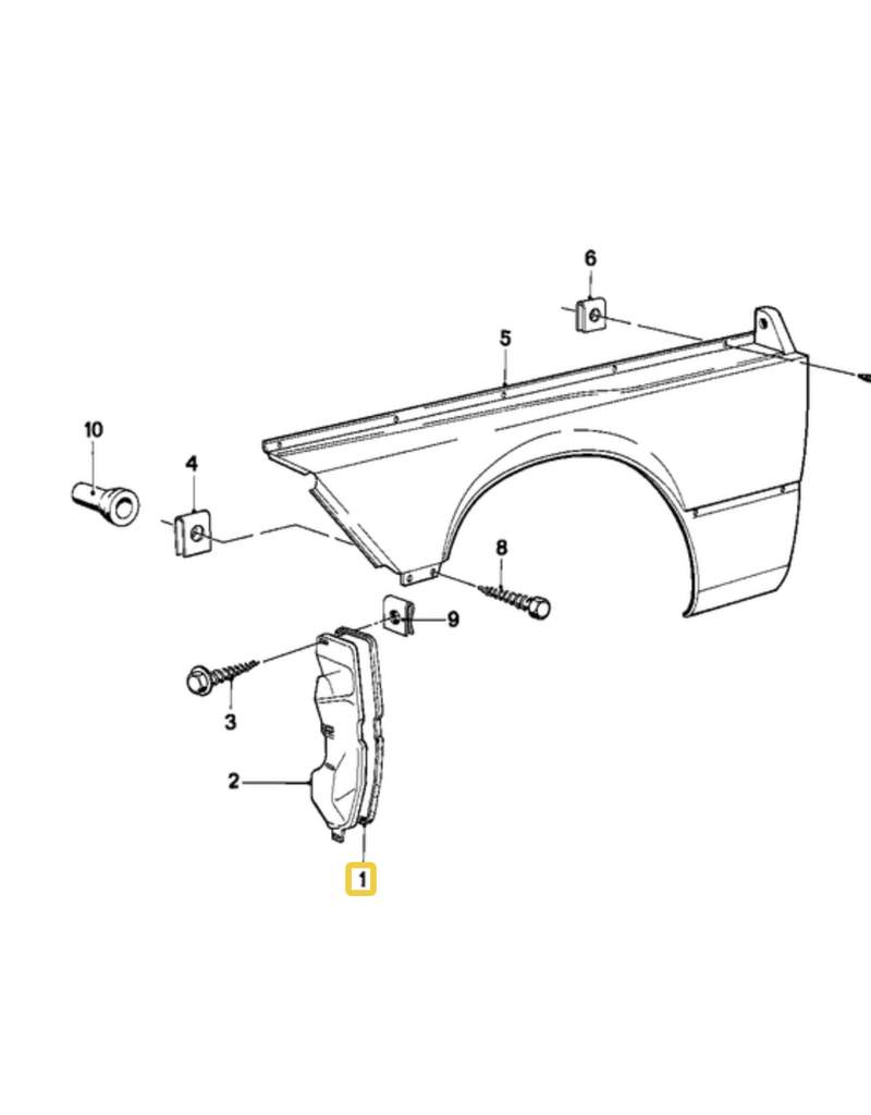 BMW Front panel rubber seal for BMW E-12 E-21