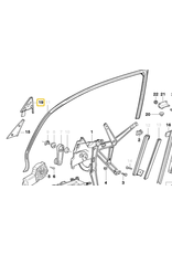 BMW Guia janela dianteiro esquerda para  BMW E-36 Coupe convertible