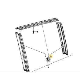BMW Guia janela traseira esquerda para  BMW E-12