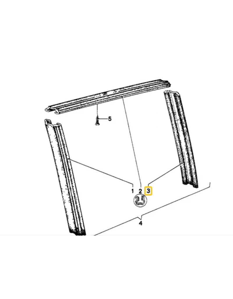 BMW Left rear window guide for BMW E-12