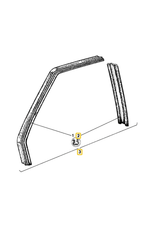 BMW Front right one piece window guide for BMW E-12  2500