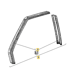 BMW Front right one piece window guide for BMW E-12  2500