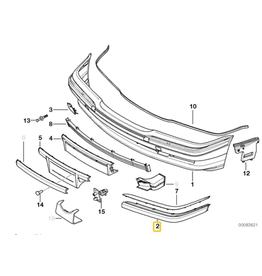 BMW Front bumper corner molding with PDC for BMW E-38