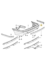 BMW Rear bumper molding trim right  for BMW E-36