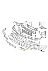 BMW Rubber strip left for BMW E-36