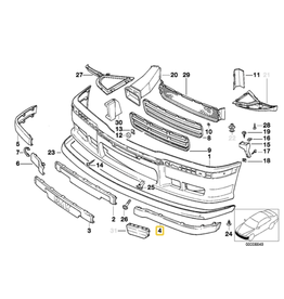 BMW Rubber strip left for BMW E-36