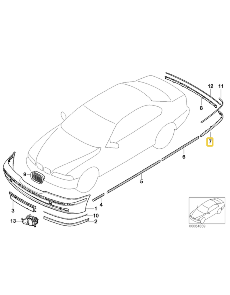 BMW Protecao paralama traseiro direito para  BMW E-39