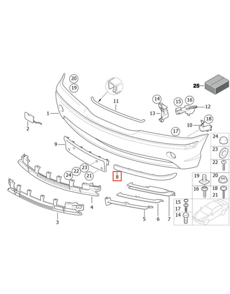 BMW Right side bumper for BMW E-36